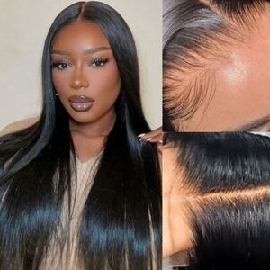 LUVME 22" Natural Black 5x5 HD Glueless Wig -Large Cap